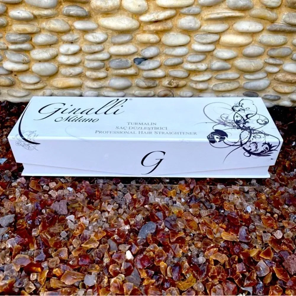 NWOT Ginalli Milano Black Tourmaline Professional Hair Straightener Flat Iron